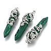 Synthetic Malachite Pointed Pendants G-O164-02-P02-1