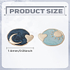1 Set Enamel Moon & Star Asymmetrical Earrings EJEW-LP0010-05-2