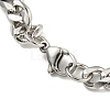 Tarnish Resistant 201 Stainless Steel Curb Chain Bracelets with Lobster Claw Clasps for Men BJEW-P316-01B-P-5