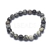 Natural Netstone Bead Stretch Bracelets BJEW-K212-A-021-7