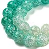 Spray Painted Crackle Glass Beads Strands DGLA-C002-10mm-10-4