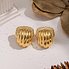 304 Stainless Steel Stripe Stud Earrings MQ5598-1-1