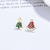 925 Sterling Silver Stud Earrings EJEW-F397-02G-1