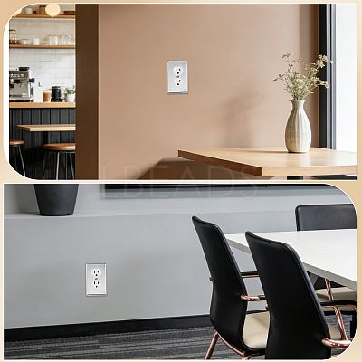 ABS Plastic Receptacle Outlet Wall Plate AJEW-WH0410-464A-02-1