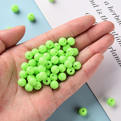 Opaque Acrylic Beads X-MACR-S370-C8mm-A30-1