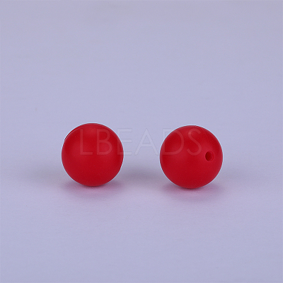 Round Silicone Focal Beads SI-JX0046A-123-1