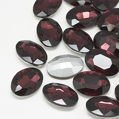 Pointed Back Glass Rhinestone Cabochons RGLA-T080-8x10mm-18-1