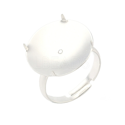 Adjustable Brass 4 Prong Ring Settings KK-K414-04A-S-1