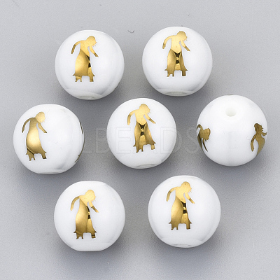 Electroplate Glass Beads EGLA-S178-11K-02-1