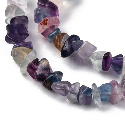 Natural Fluorite Chip Bead Strands G-M205-08-1