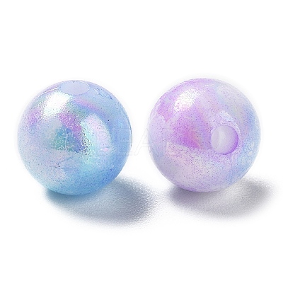 Two Tone Opaque Acrylic Beads SACR-P024-01A-W10-1