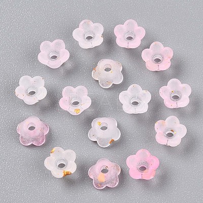 Frosted Transparent Acrylic Beads OACR-N137-72B-1