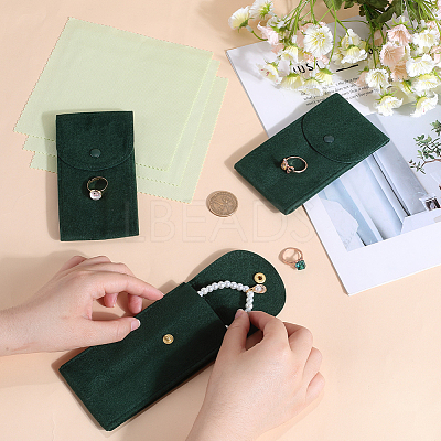 3 Sets Rectangle Velvet Single Watch Storage Bags ABAG-BBC0001-12D-1