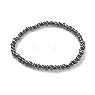 Synthetic Non-magnetic Hematite Beaded Stretch Bracelets BJEW-D446-A-22-1
