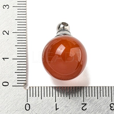 Natural Dyed & Heated Carnelian Perfume Bottle Pendants G-K338-22P-13-1