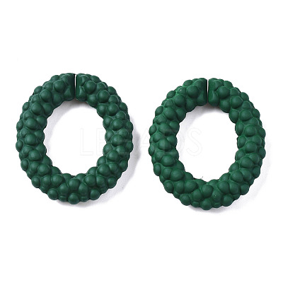 Spray Painted CCB Plastic Linking Rings CCB-Q091-011B-1