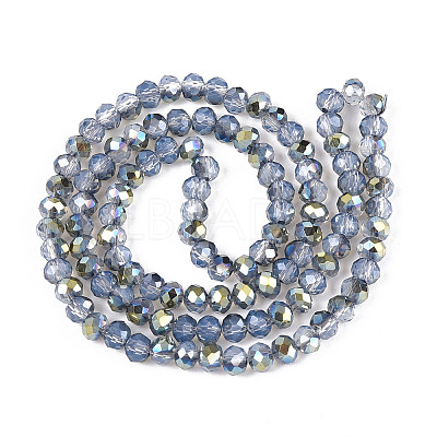Electroplate Glass Beads Strands EGLA-A034-J4mm-S07-1