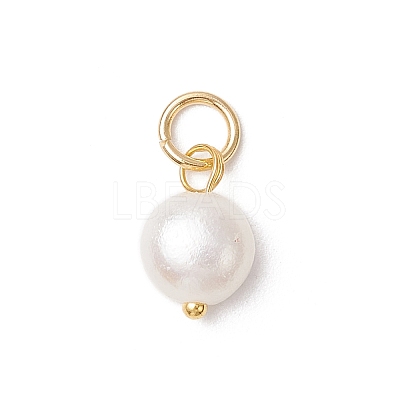 Natural Cultured Freshwater Pearl Potato Charms PALLOY-JF03920-02-1