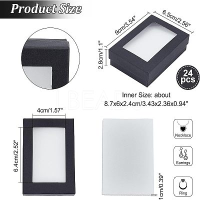Rectangle Valentines Day Presents Packages Cardboard Jewelry Set Boxes LS-CBOX-NB0001-04-1