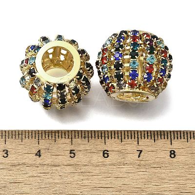 Rhinestone Brass Beads KK-D295-08G-01-1