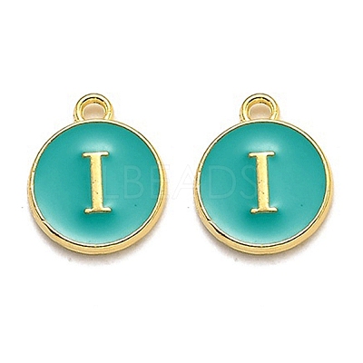 Golden Plated Alloy Enamel Charms ENAM-Q437-15I-1