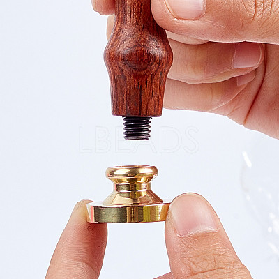 Wax Seal Brass Stamp Head AJEW-WH0130-745-1