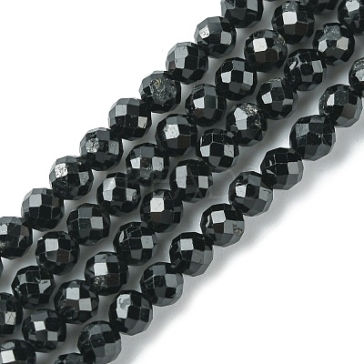 Natural Black Tourmaline Beads Strands LS-G-F748-Y01-03-1