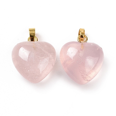 Natural Rose Quartz Pendants X-G-I311-A13-G-1