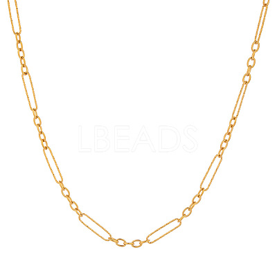 Stainless Steel Link Chain Necklaces for Women OI6048-1-1