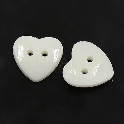 Acrylic Heart Buttons BUTT-E071-B-01-1