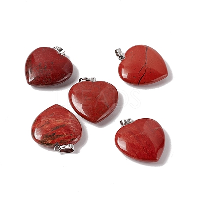 Natural Red Jasper Pendants G-G956-B61-FF-1