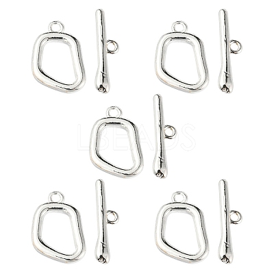 Alloy Toggle Clasps PALLOY-YW0002-22MS-1