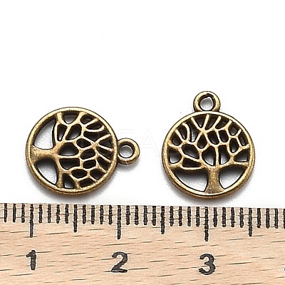 Tibetan Style Alloy Pendants TIBEP-T009-25AB-NR-1