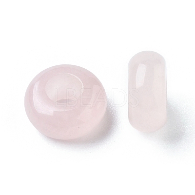Natural Rose Quartz European Beads G-G740-12x6mm-08-1
