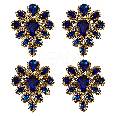 4Pcs Teardrop Shape Hotfix Rhinestone PATC-FG0002-25D-1