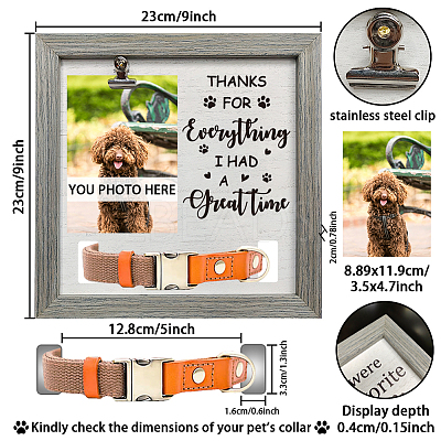 MDF Pet Photo Frames DIY-WH0525-028-1