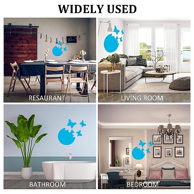 1 Set Plastic Mirror Wall Stickers AJEW-CN0001-65D-1