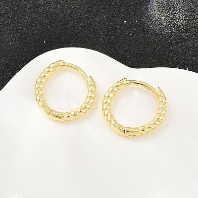 Brass Huggie Hoop Earrings KK-CBA8324-18B-G-1