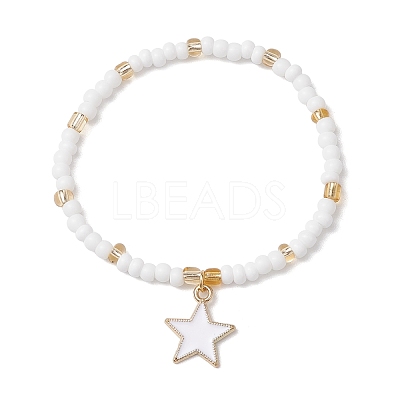 10Pcs 10 Styles Glass Seed Beads Stretch Bracelet Sets BJEW-MZ00095-1