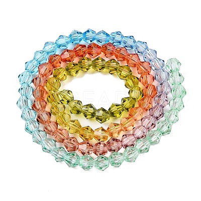 Gradient Color Baking Paint Glass Bead Strands X1-DGLA-A039-T6mm-A015-1