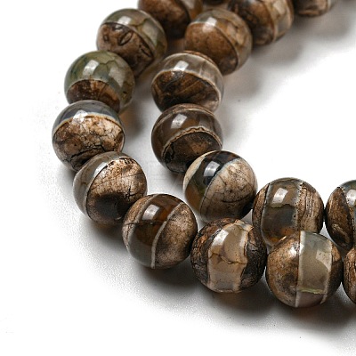 Tibetan Style dZi Beads Strands G-P526-D02-01-1
