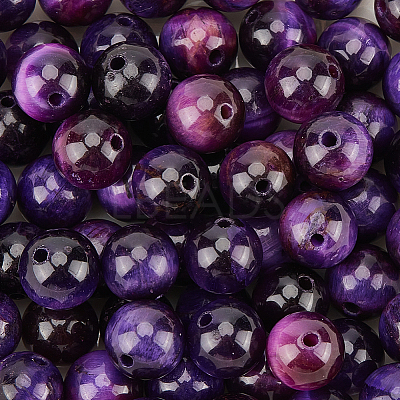 60Pcs Natural Tiger Eye Beads G-PA0001-12B-1