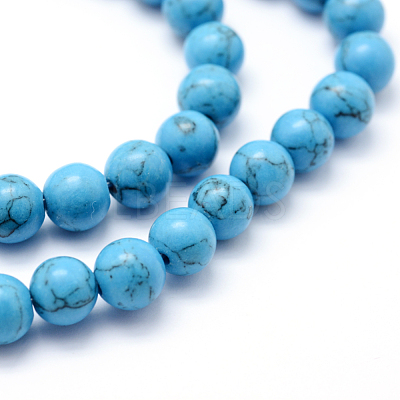 Synthetic Howlite Bead Strand G-E439-6mm-01B-1