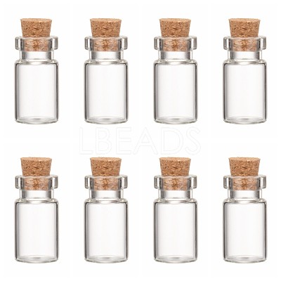Glass Wishing Bottle Bead Containers CON-Q014-1