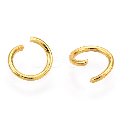 PVD Vacuum Plating 304 Stainless Steel Open Jump Rings X-STAS-R049-6x0.8mm-G-1