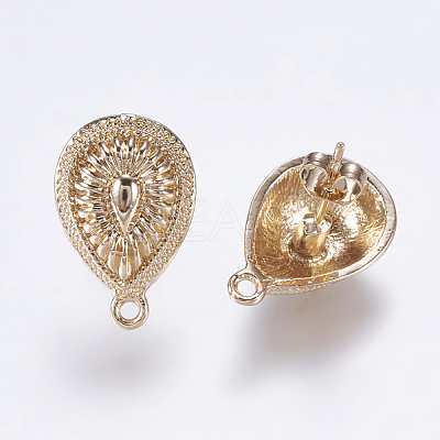Alloy Stud Earring Findings PALLOY-F201-04G-1