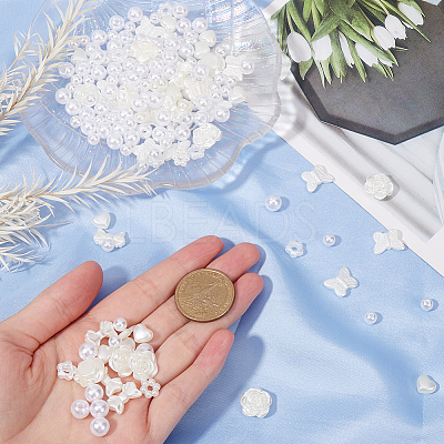 ABS Plastic Imitation Pearl Beads KY-SC0002-28B-1