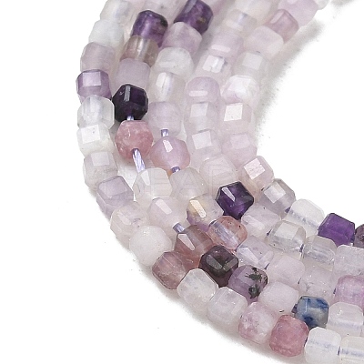 Natural Lepidolite Stone Beads Strands G-RM241221-K14-1