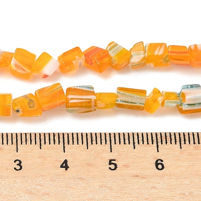 Handmade Millefiori Lampwork Beads Strands LAMP-P070-02A-1