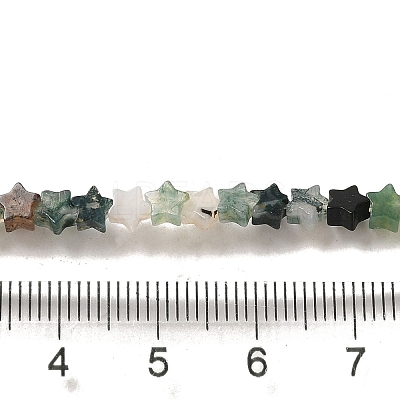 Natural Moss Agate Beads Strands G-G085-B17-01-1